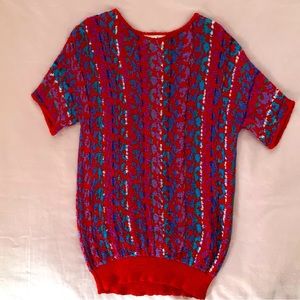 Short sleeved knitted top